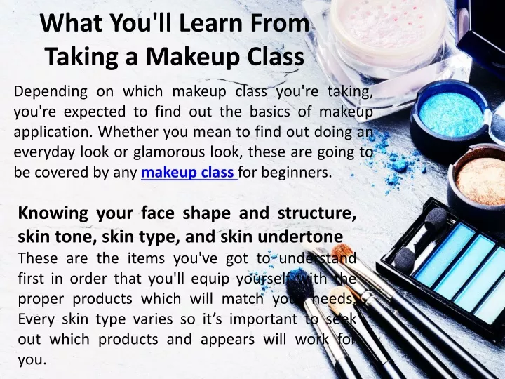 what you ll learn from taking a makeup class