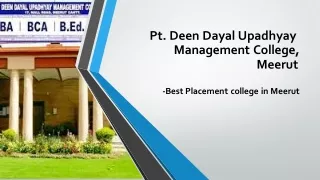 Best Placement college in Meerut | Pt. DDUMC