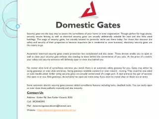 domestic gates