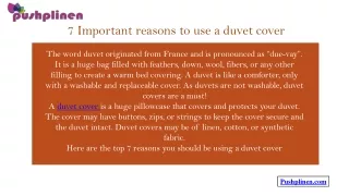 Important reasons to use a duvet cover
