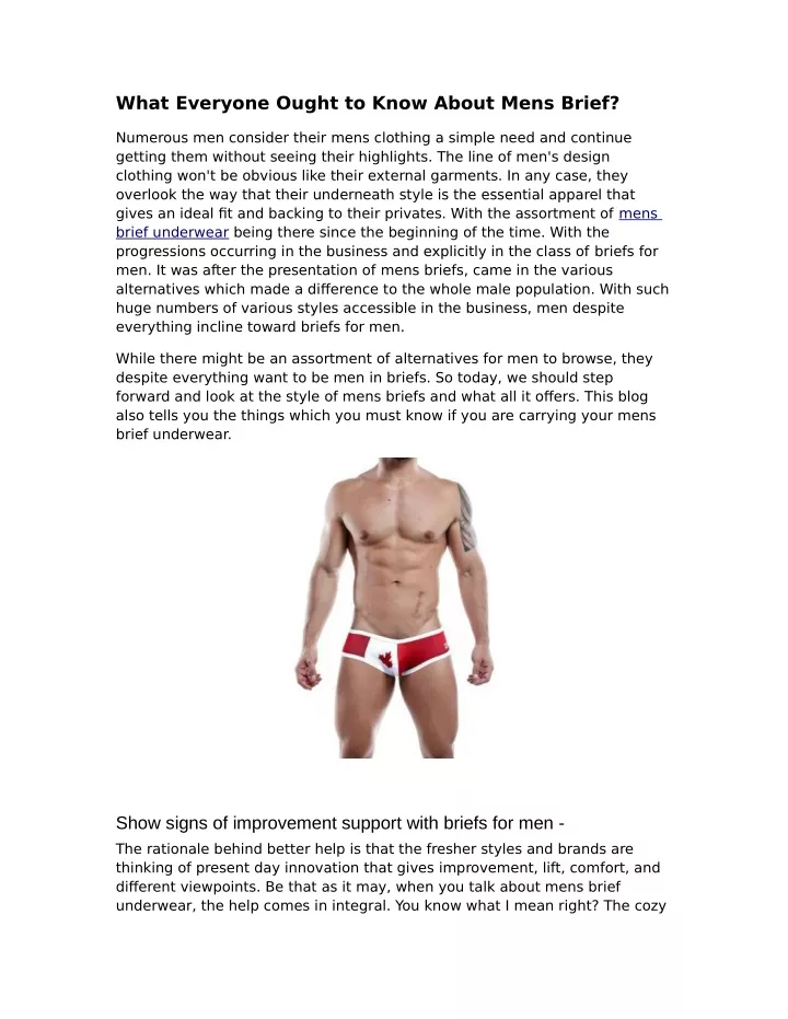 what everyone ought to know about mens brief