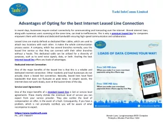 Advantages of Opting for the best Internet Leased Line Connection