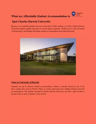 what are affordable student accommodation to
