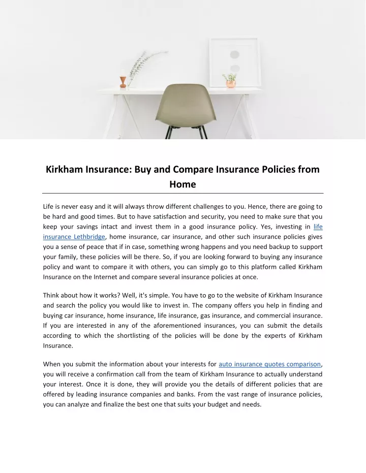 kirkham insurance buy and compare insurance