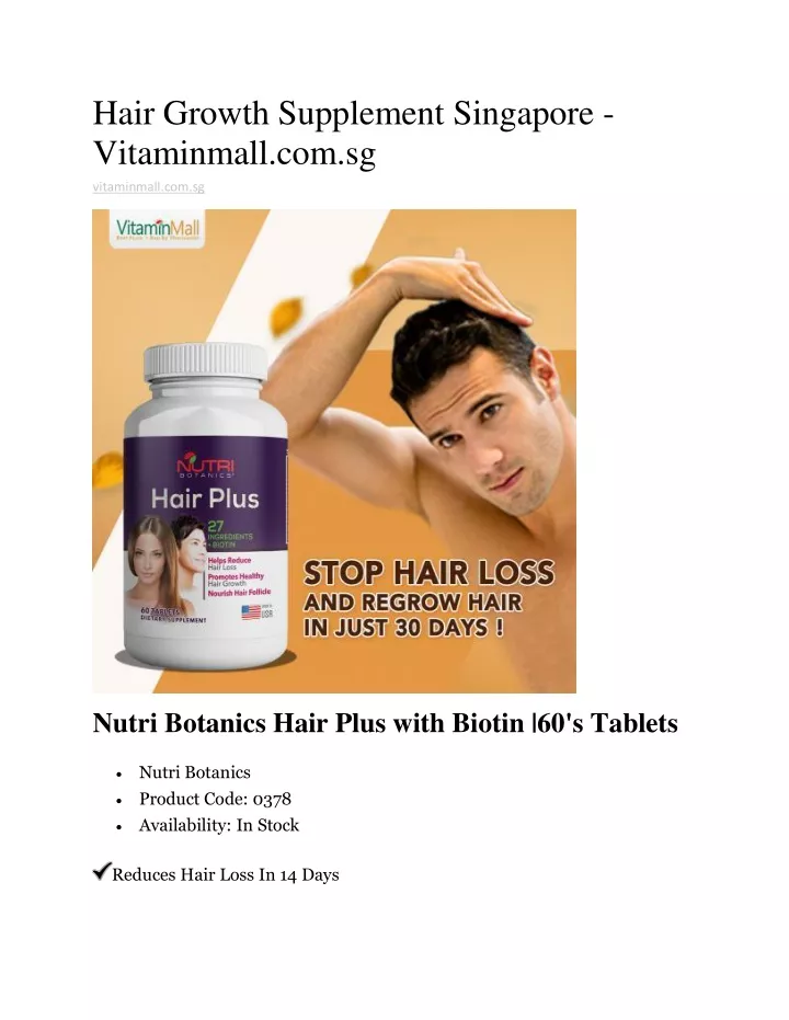 hair growth supplement singapore vitaminmall