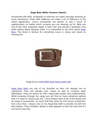 hugo boss belts forever classic