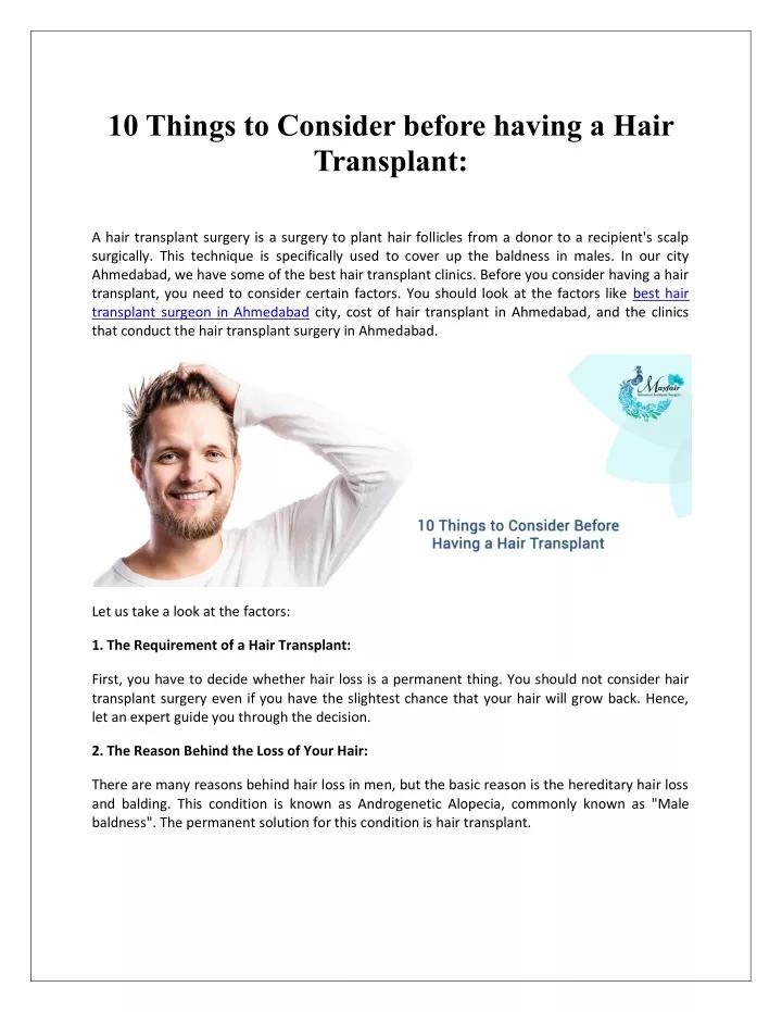 10 things to consider before having a hair