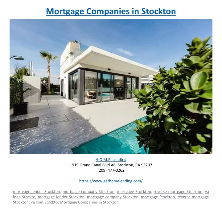 mortgage companies in stockton