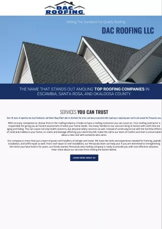 Roofing Company Pensacola