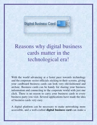 Digital Business Card android