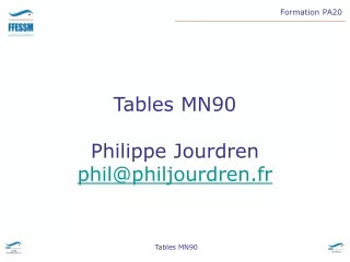 Plongeur PA20 - Tables MN90