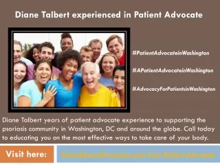 Diane Talbert experienced in Patient Advocate