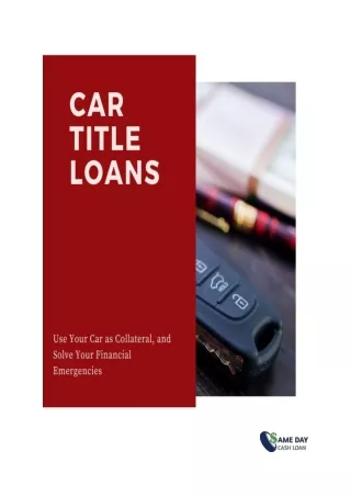 Borrow Cash With Car Title Loans Victoria!