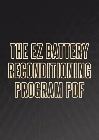 EZ Battery Reconditioning Program PDF Book (The Course)