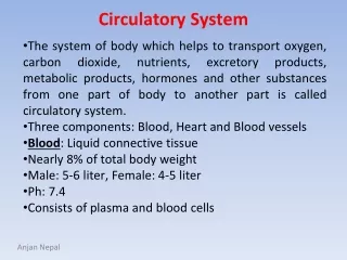Circulatory System In Human Chapter SEE Nepal