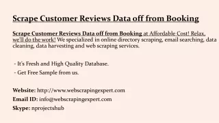 scrape customer reviews data off from booking