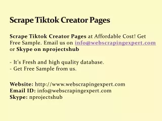 scrape tiktok creator pages