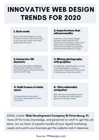 innovative web design trends for 2020