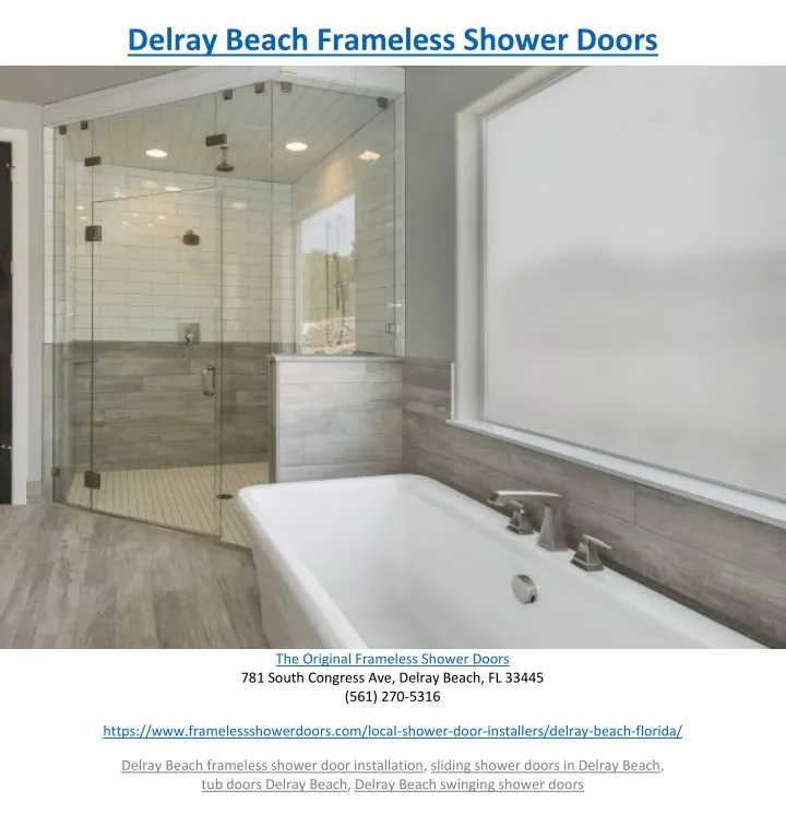 delray beach frameless shower doors