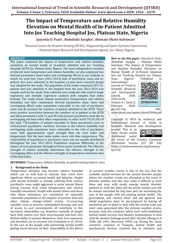 international journal of trend in scientific