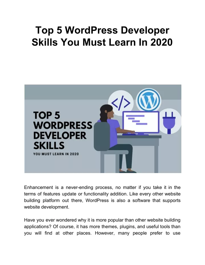 top 5 wordpress developer skills you must learn