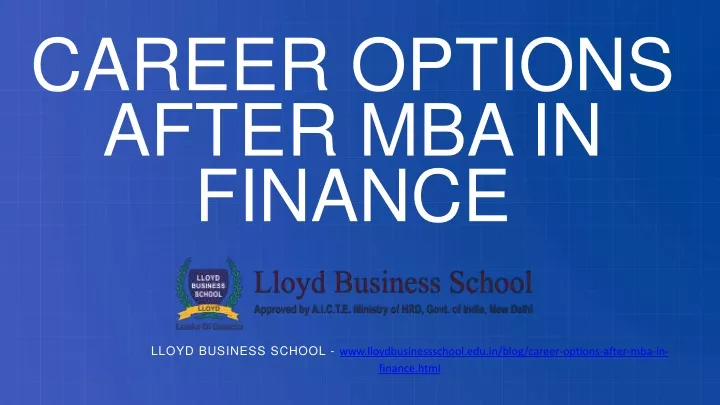 career options after mba in finance