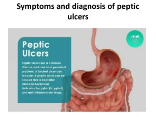 Symptoms and diagnosis of peptic ulcers