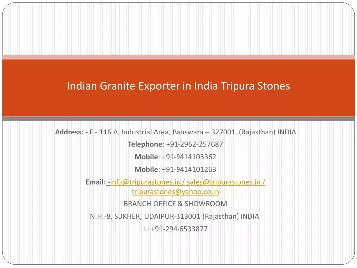 indian granite exporter in india tripura stones