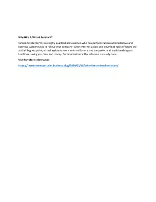 why hire a virtual assistant