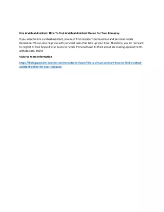 hire a virtual assistant how to find a virtual