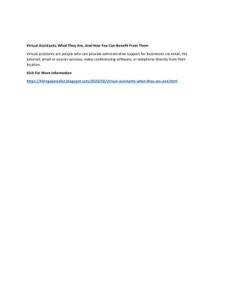 virtual assistants what they