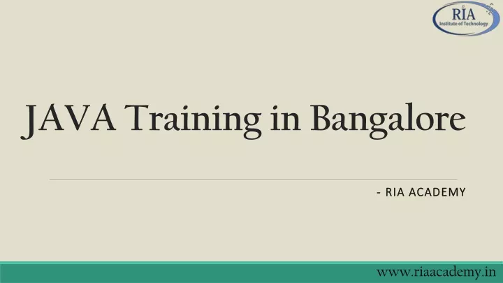 java training in bangalore