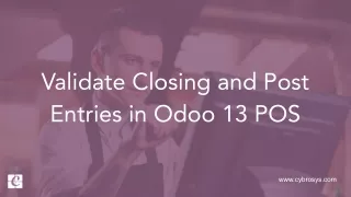 Validate Closing and Post Entries in Odoo 13 POS