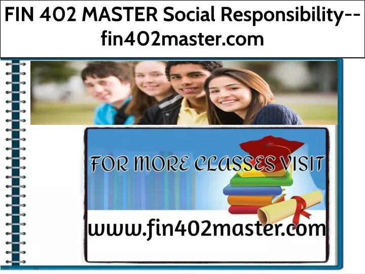 fin 402 master social responsibility fin402master