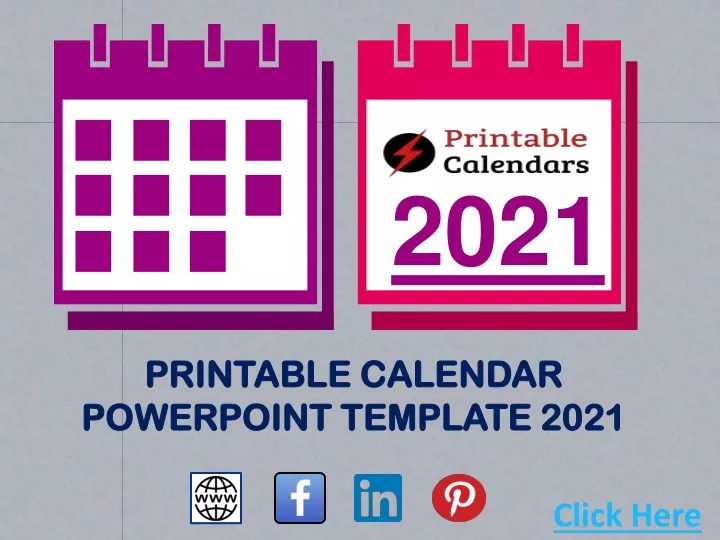 printable calendar powerpoint template 2021