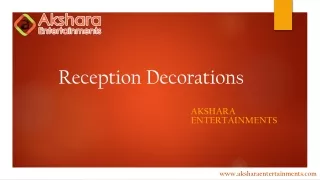 Reception Decorations in Hyderabad