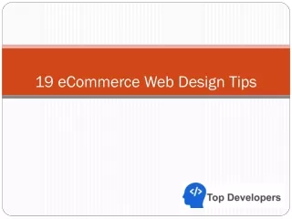 19 eCommerce Web Design Tips