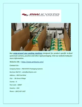 buy wrap around case packing machines designed