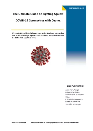 The Ultimate Guide on Fighting Against COVID-19 Coronavirus with Ozone Generator