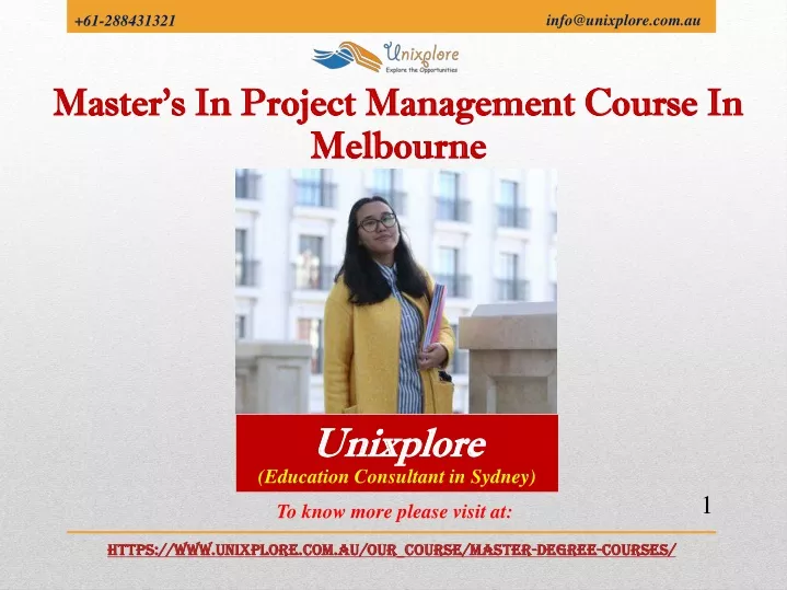 master s in project management course in melbourne