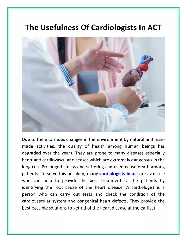 the usefulness of cardiologists in act