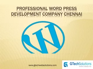 professional word press development company chennai