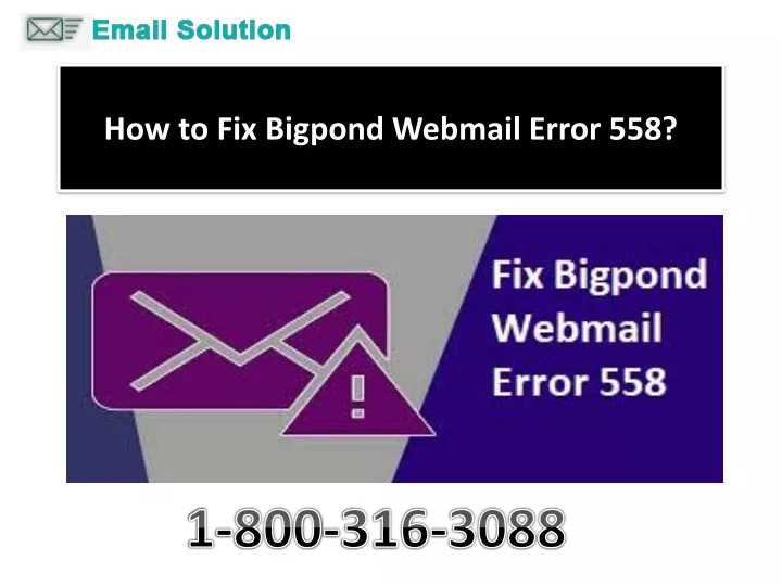 how to fix bigpond webmail error 558