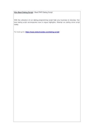 hire best dating script best php dating script