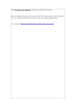 hire top uber clone software build own uber clone