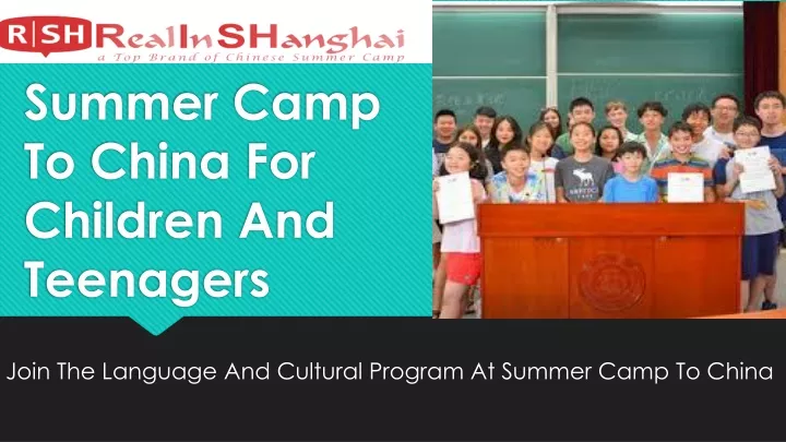 summer camp to china for children and teenagers