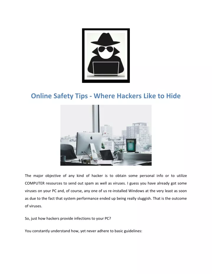 online safety tips where hackers like to hide