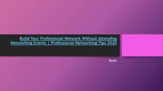 Build Your Professional Network Without Attending Networking Events