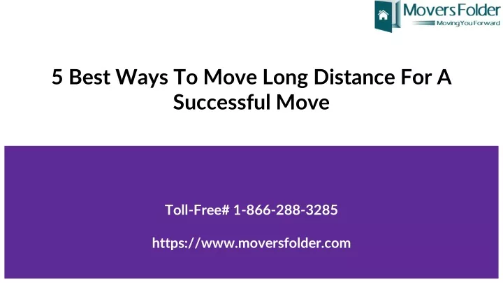 5 best ways to move long distance for a successful move