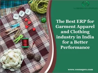 The Best ERP for Garment Apparel and Clothing industry in India for a Better Performance